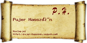 Pujer Hasszán névjegykártya